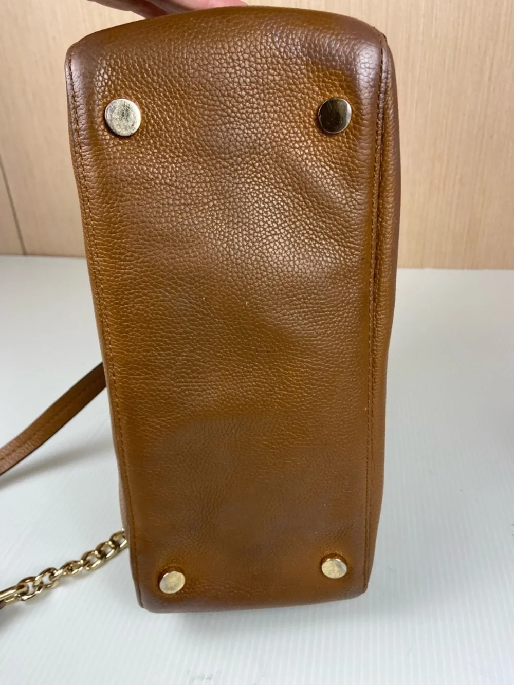 Michael Kors Mercer Medium Dome Satchel Luggage Pebbled Leather Crossbody Bag